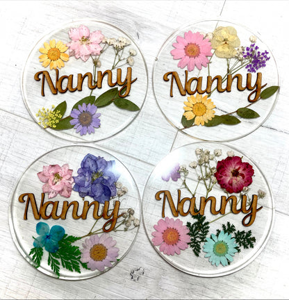 Mum Personalised Floral Coaster