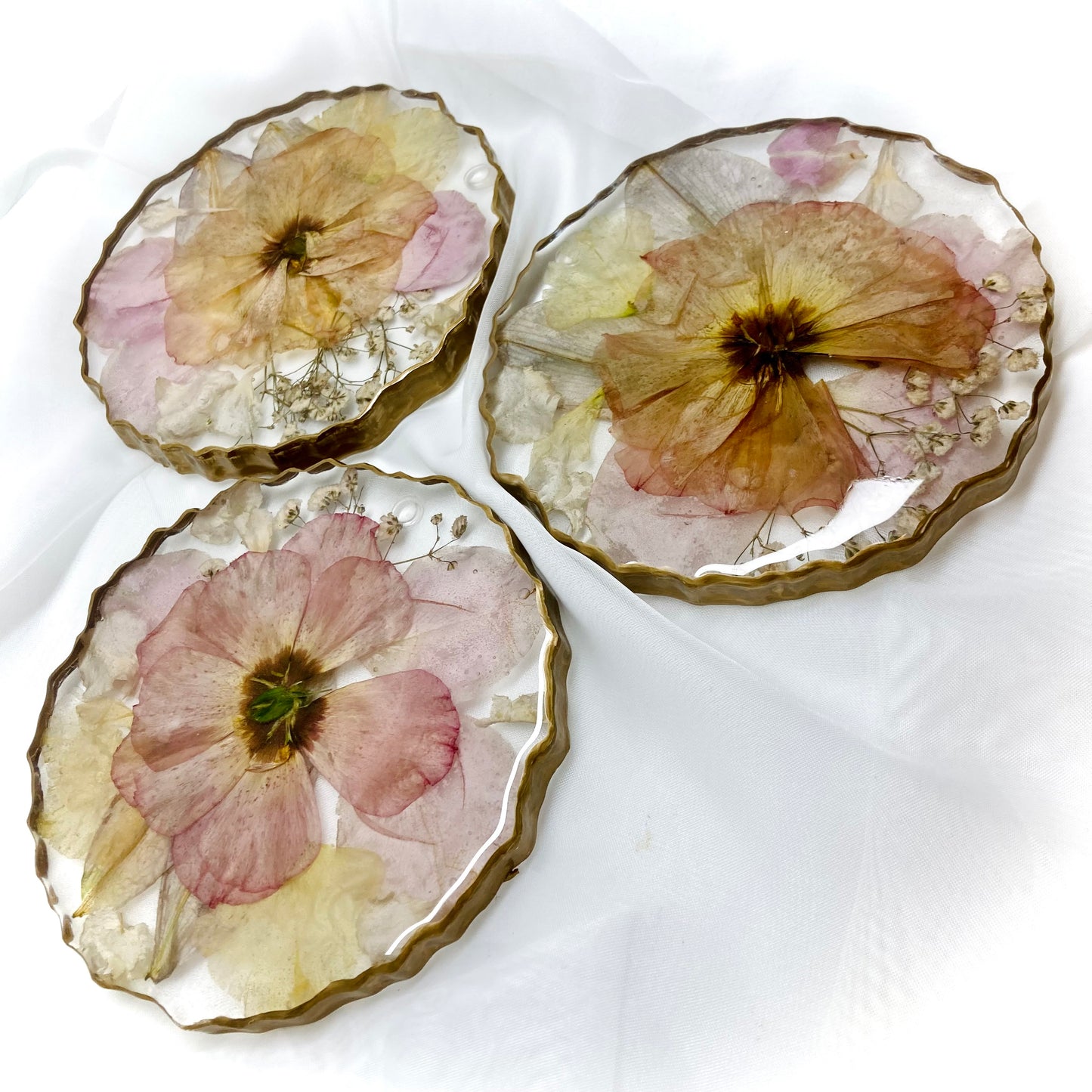 Flower Preservation geode coasters