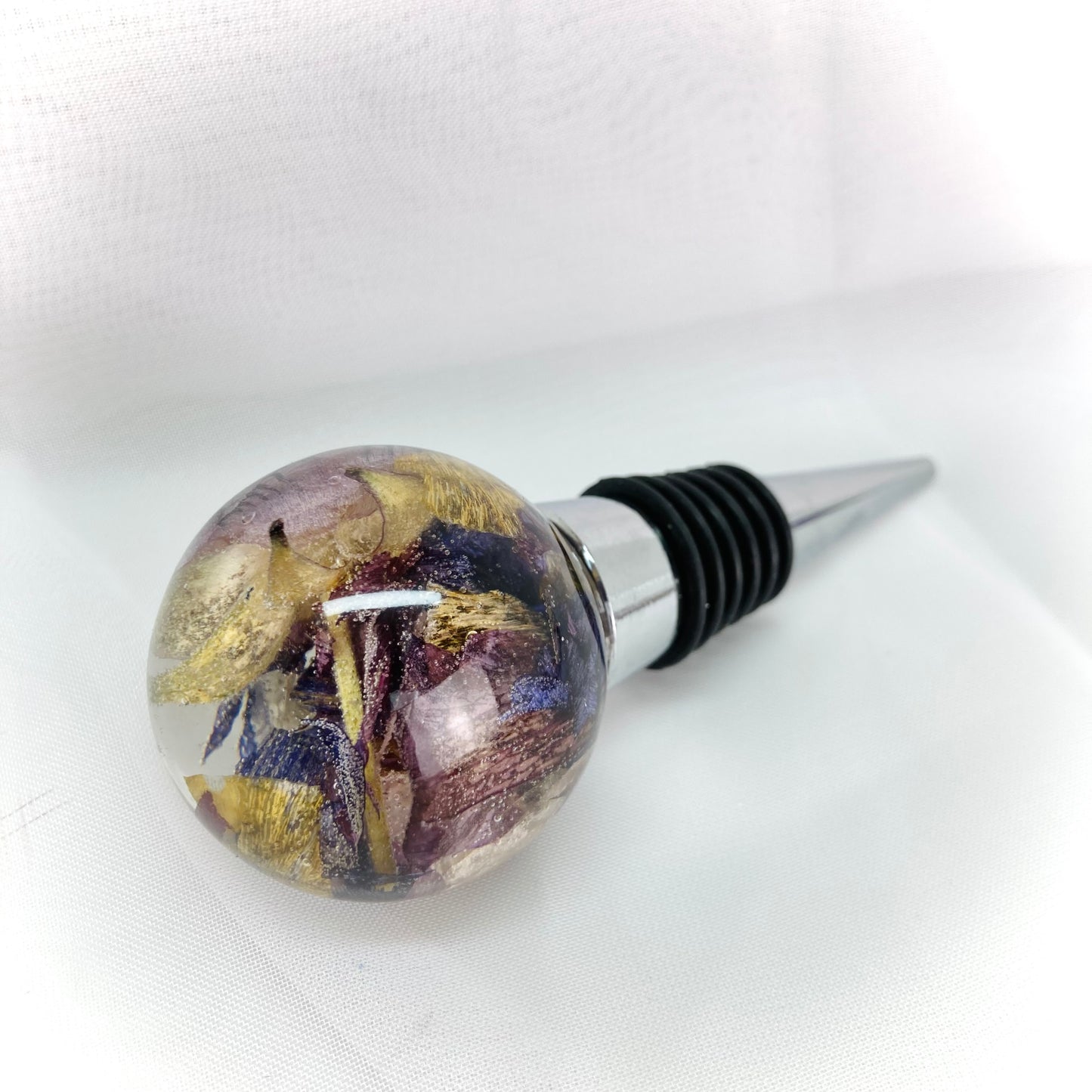 Flower Preservation smooth sphere wine bottle stopper