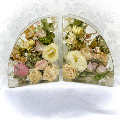 Flower Preservation Large Book Ends