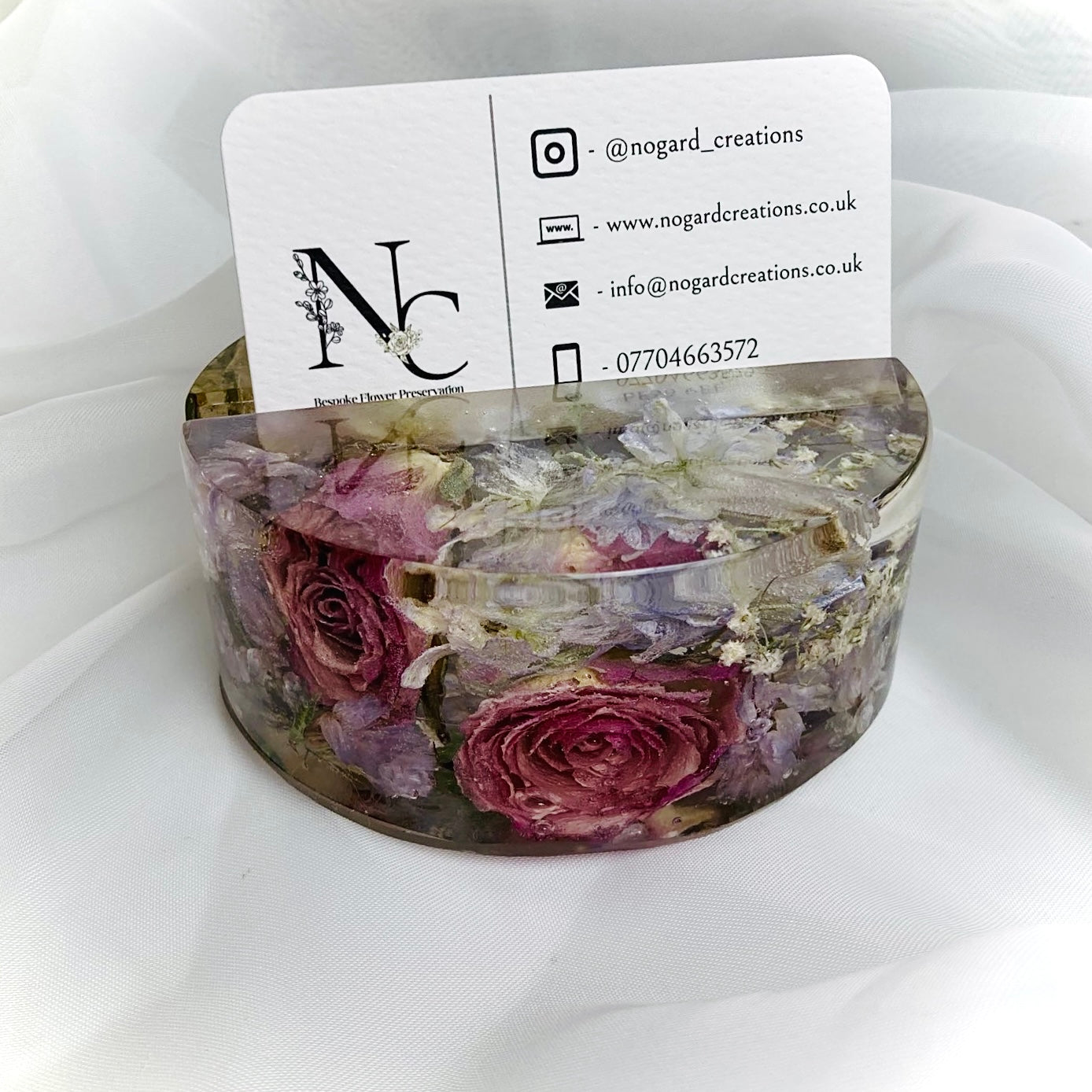 Flower Preservation business card holder