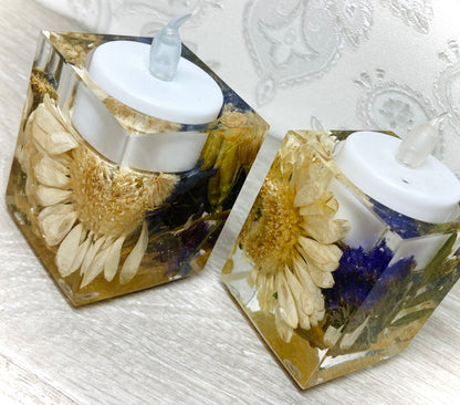 Flower Preservation 6cm pillar tealight holder