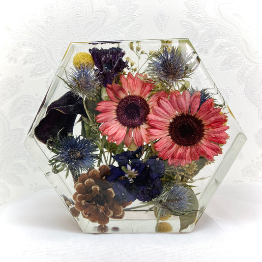 Flower Preservation 20cm hexagon ornament