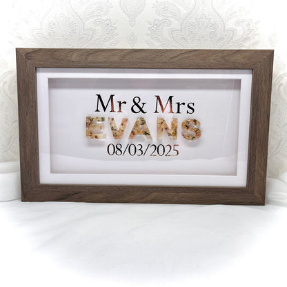 Flower Preservation framed surname