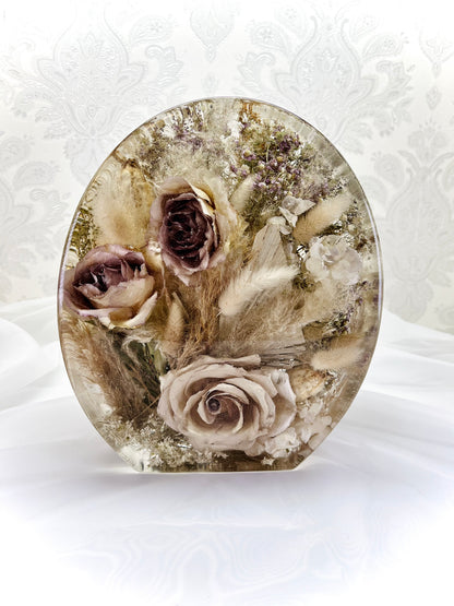 Flower Preservation 20x25cm Oval Display