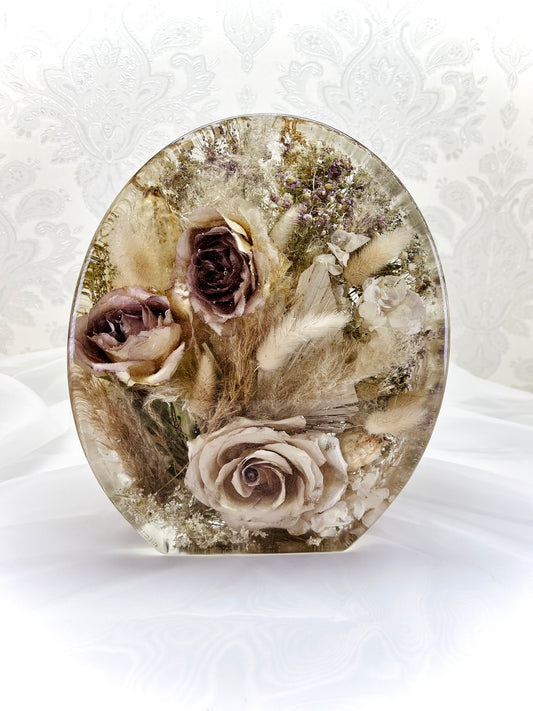 Flower Preservation 20x25cm Oval Display