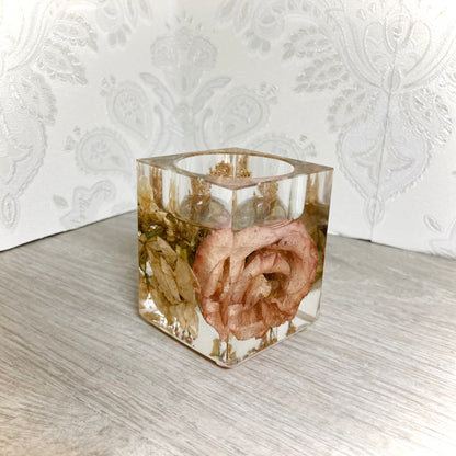 Flower Preservation 6cm pillar tealight holder