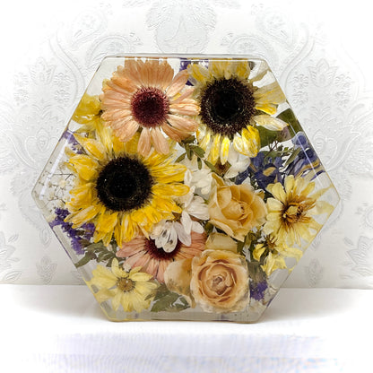 Flower Preservation 25cm hexagon ornament