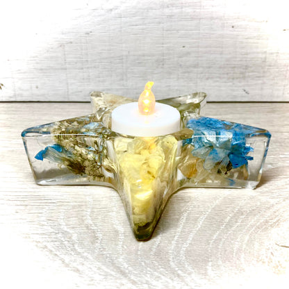 Flower Preservation star shaped tealight holder