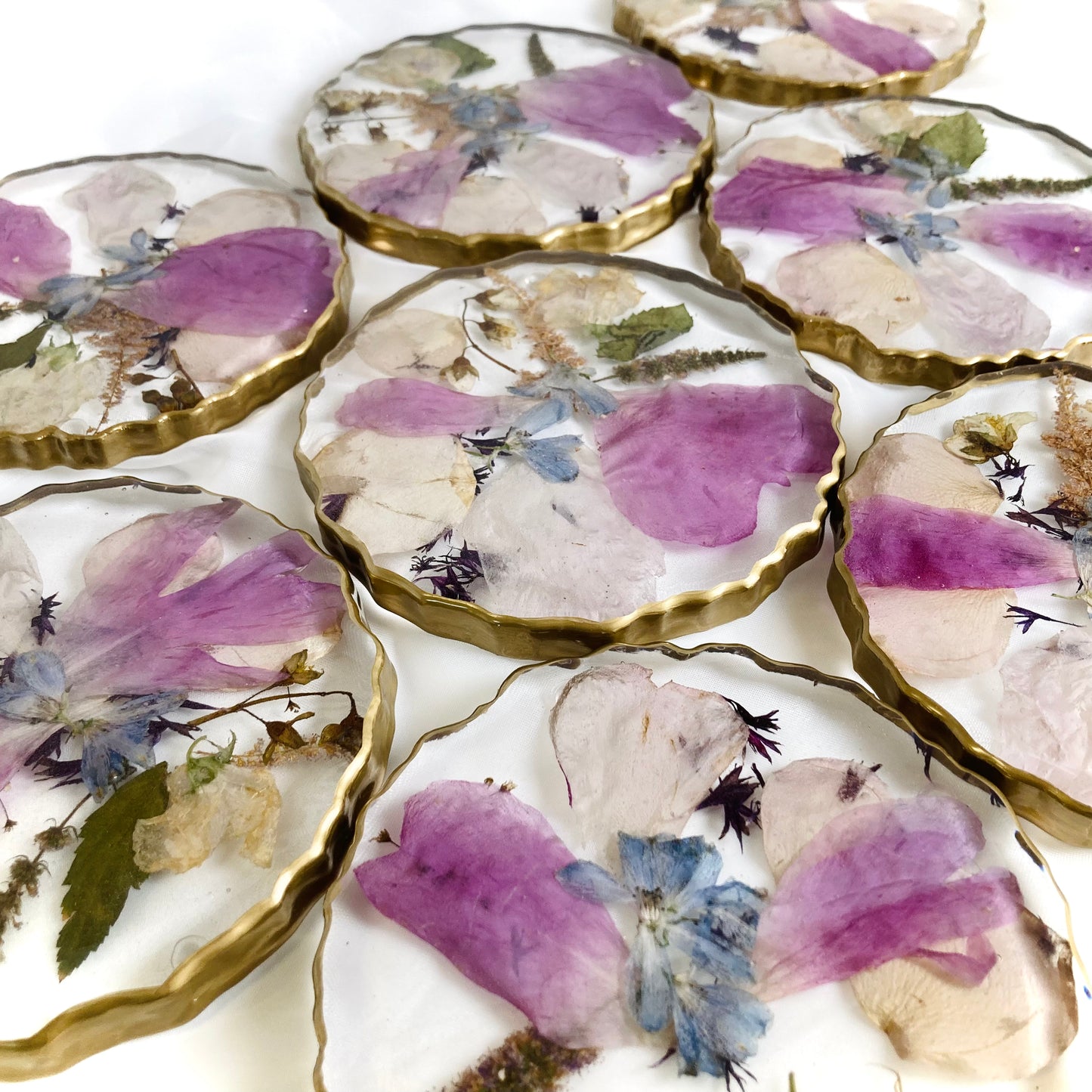 Flower Preservation geode coasters