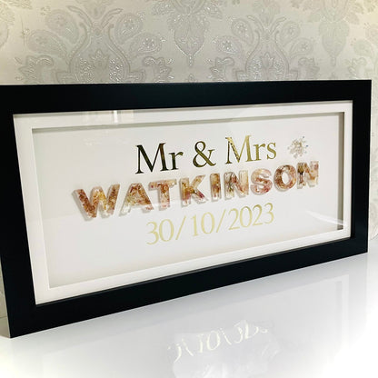 Flower Preservation framed surname