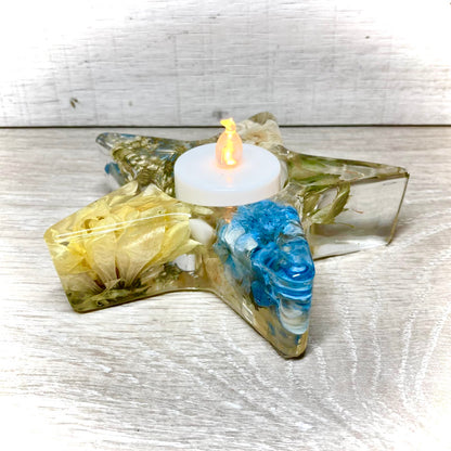 Flower Preservation star shaped tealight holder