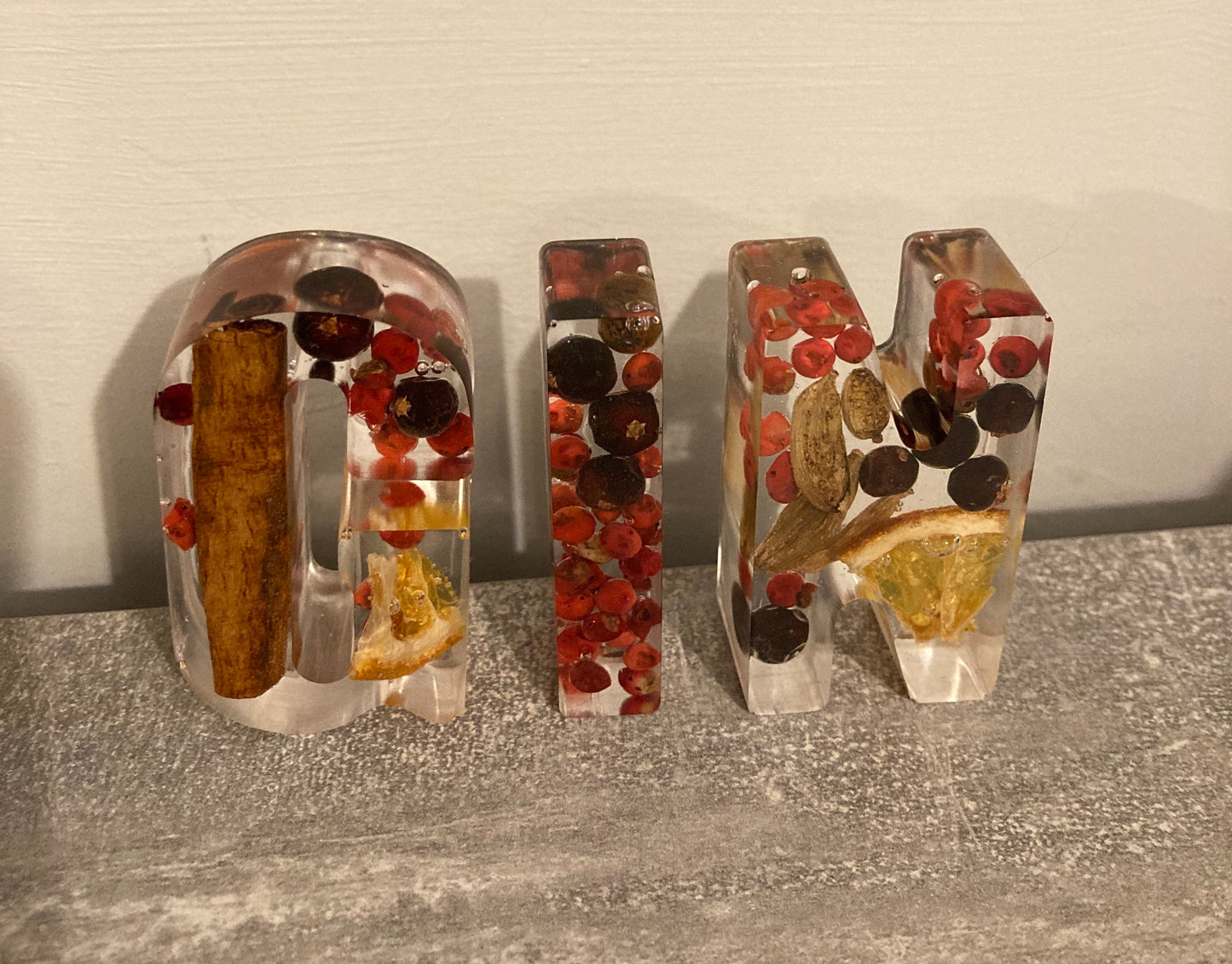 Freestanding GIN Letters gift