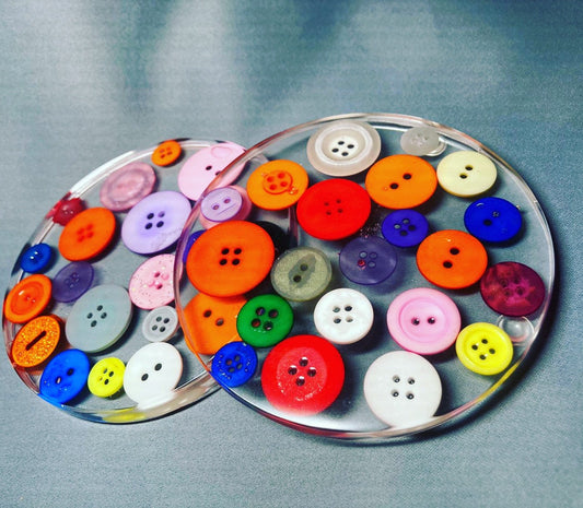 Funky Button Coasters.