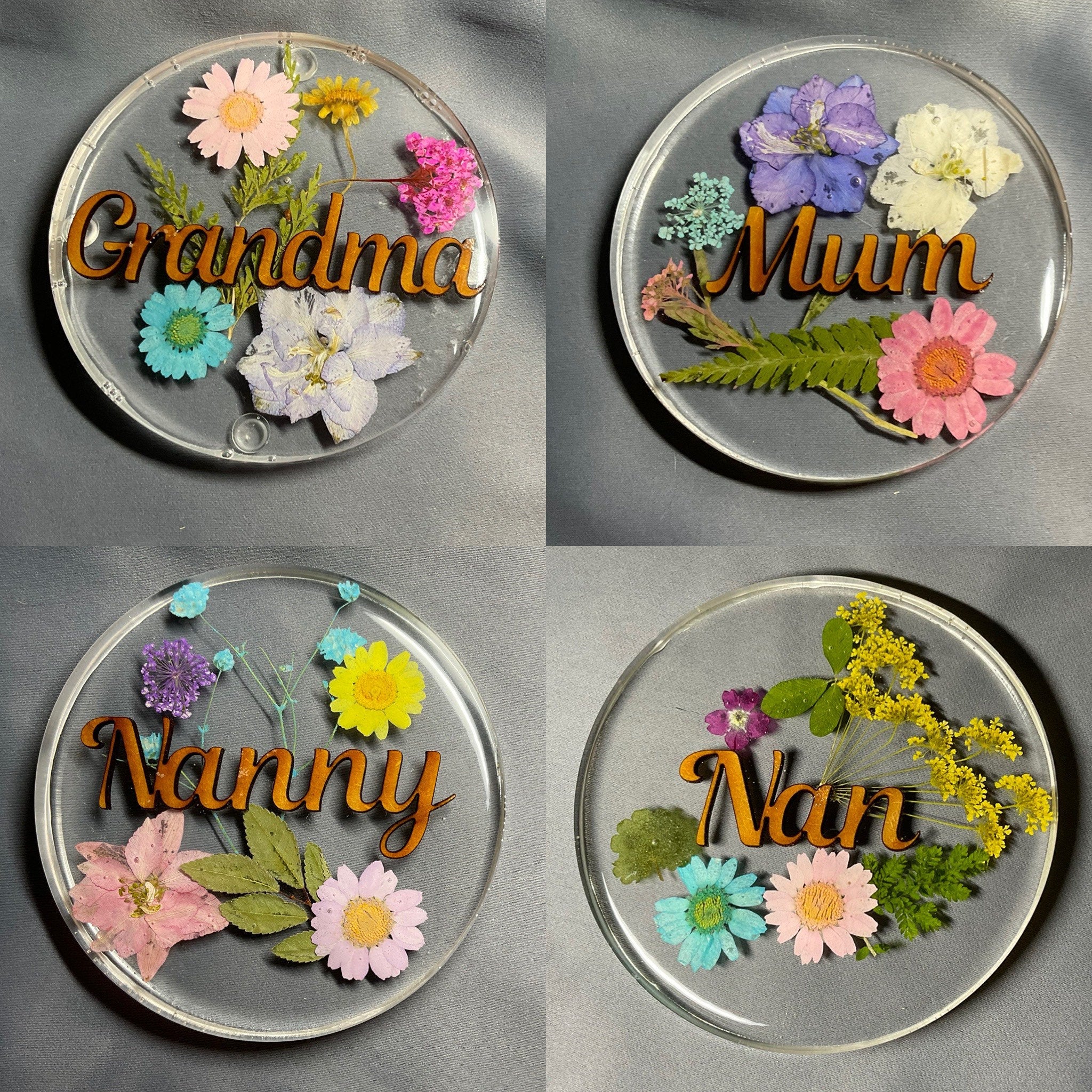 Mum Personalised Floral Coaster