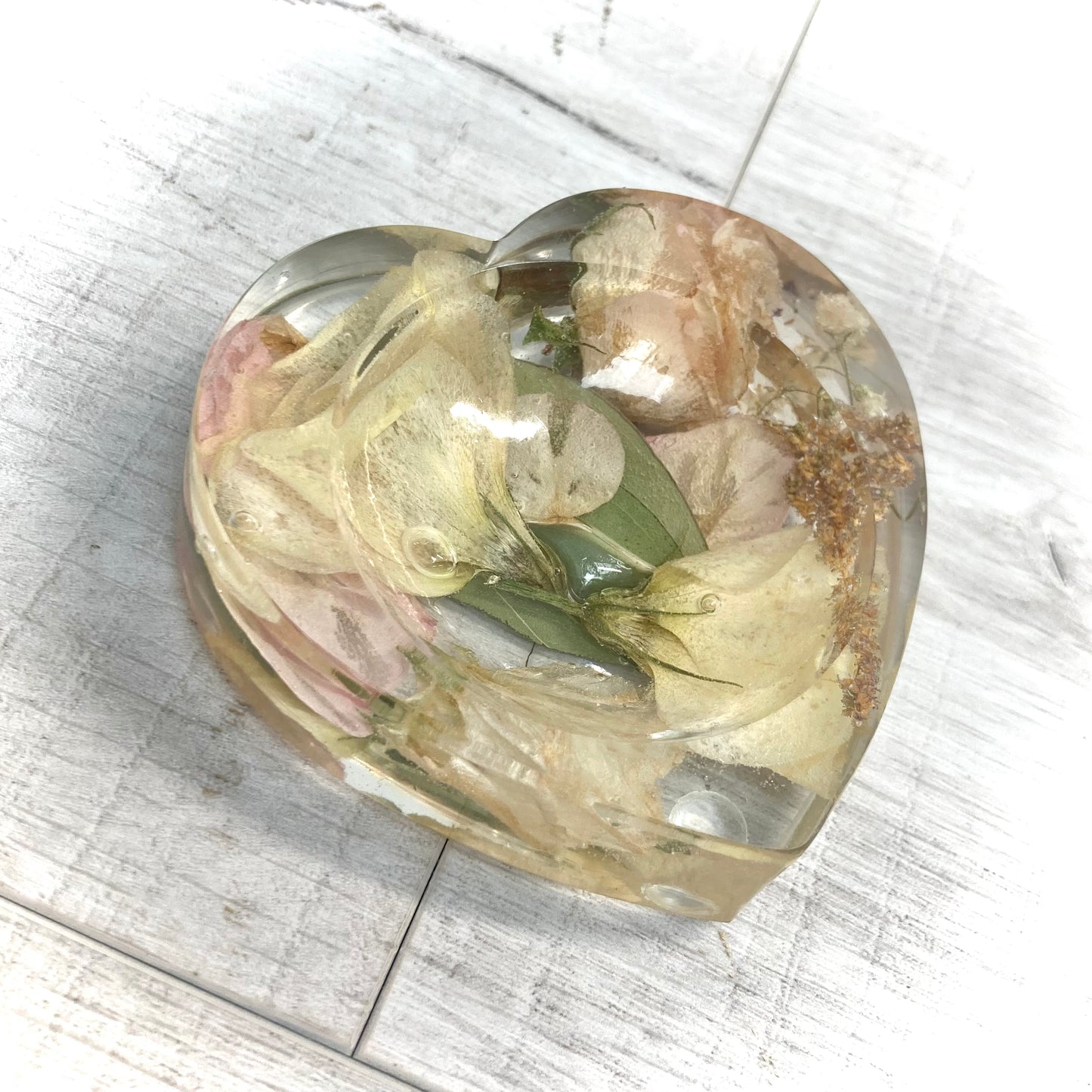 Flower Preservation heart ring dish