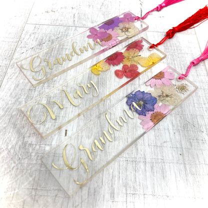 Personalised Floral bookmark