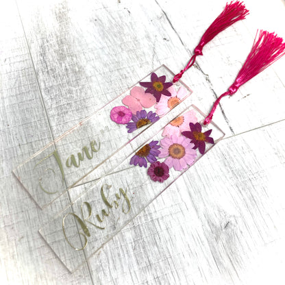 Personalised Floral bookmark