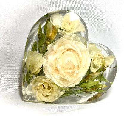 Flower Preservation 10cm heart ornament