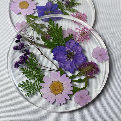 Purple Floral Coasters