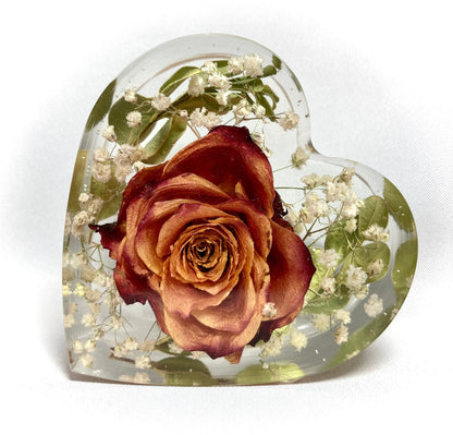 Flower Preservation 10cm heart ornament