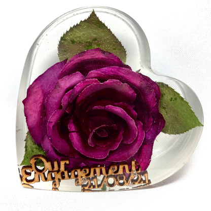 Flower Preservation 10cm heart ornament