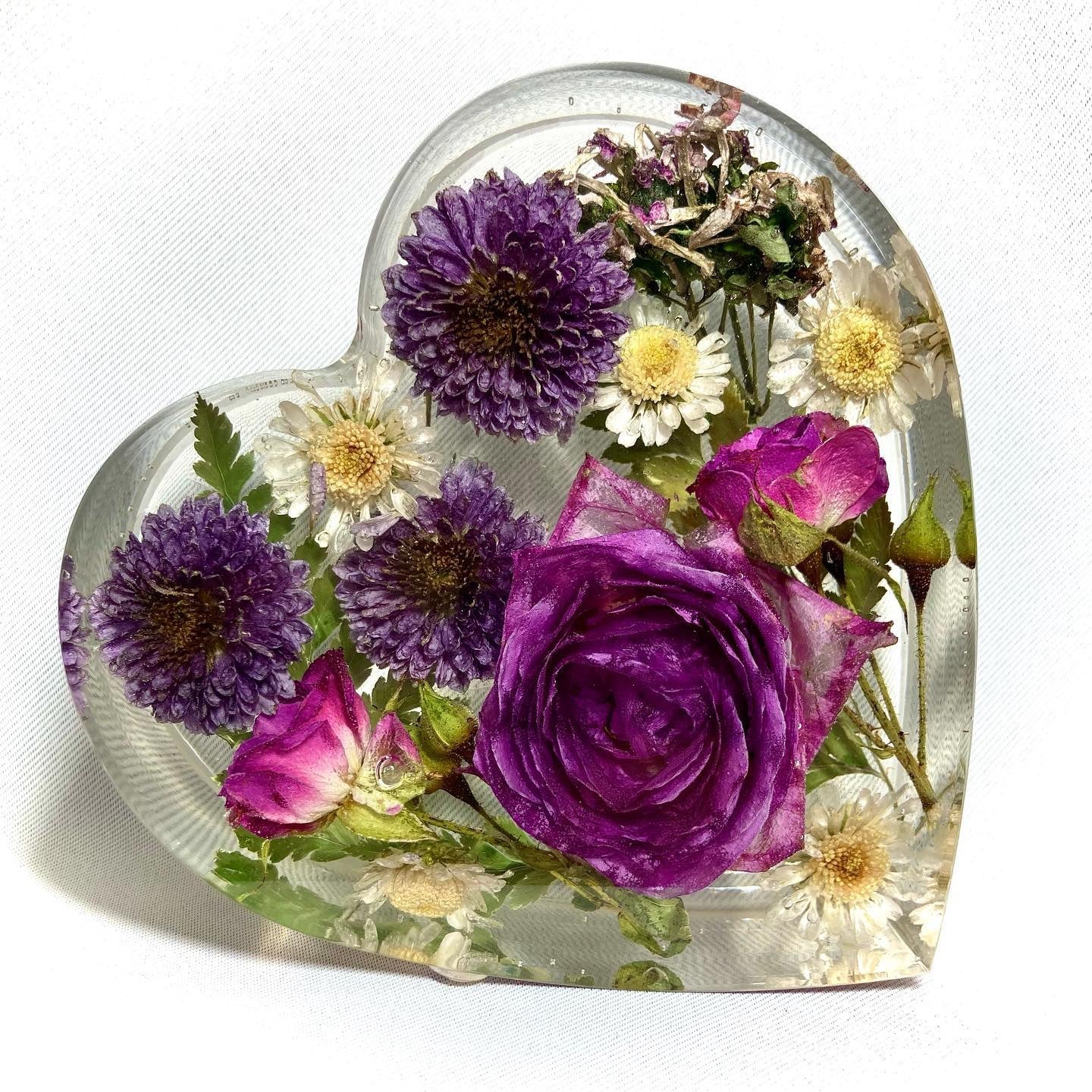 Flower Preservation 12cm Heart ornament
