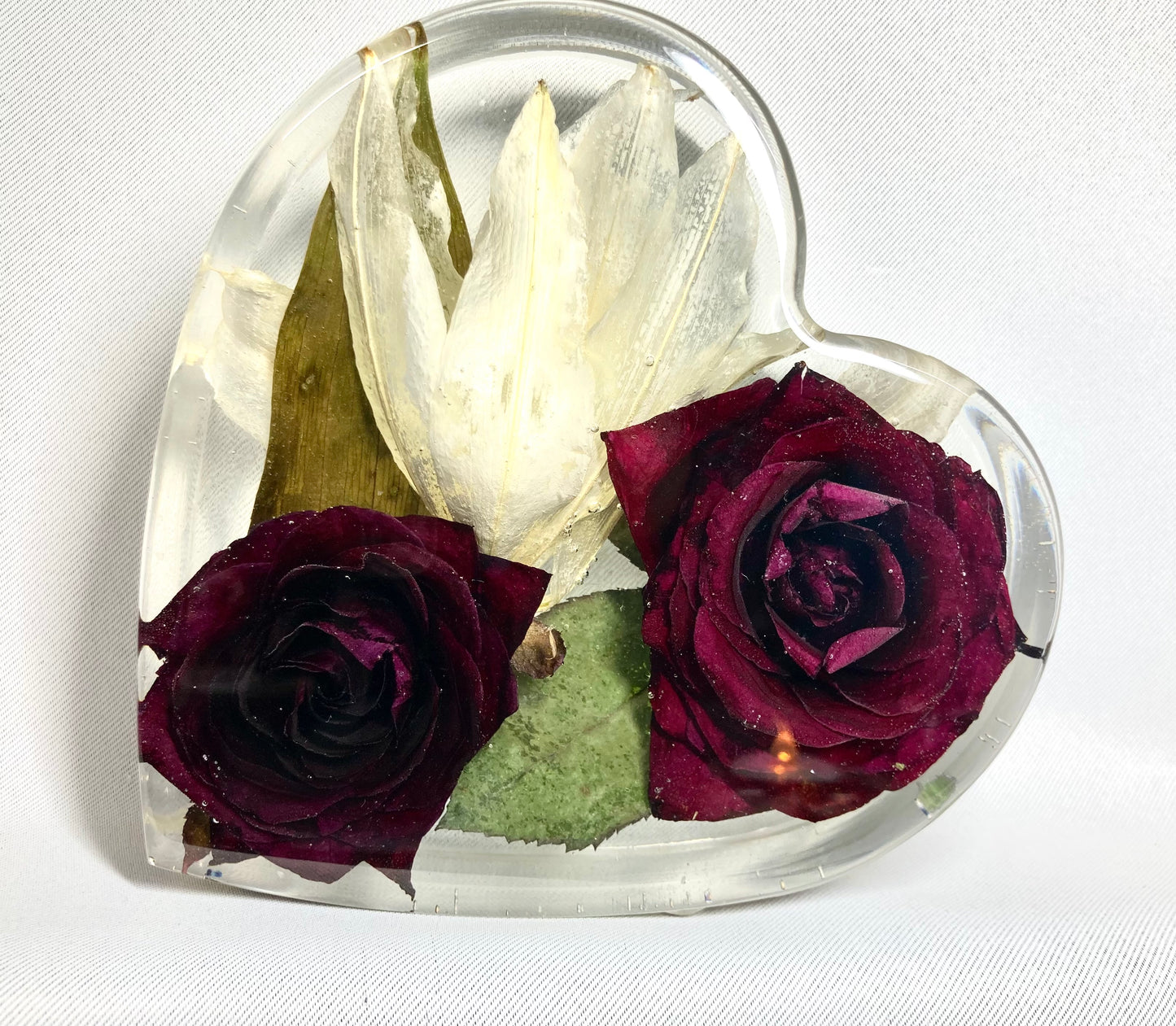 Flower Preservation 15cm heart ornament