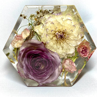 Flower Preservation 15cm hexagon ornament