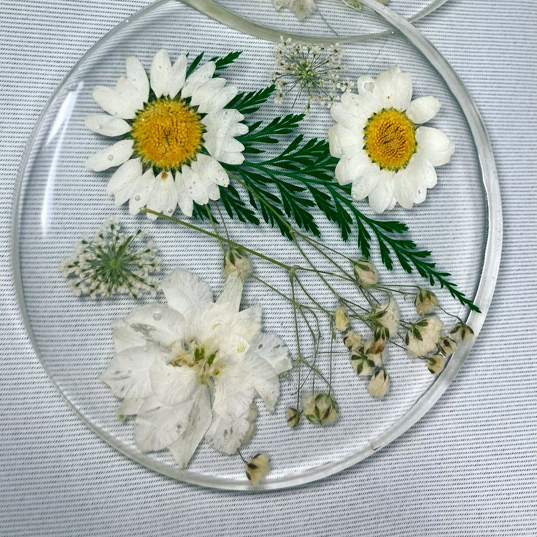 White Floral Coasters