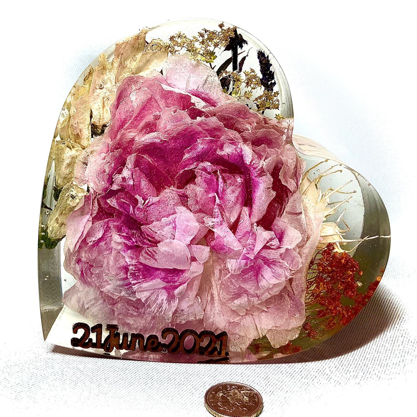 Flower Preservation 12cm Heart ornament