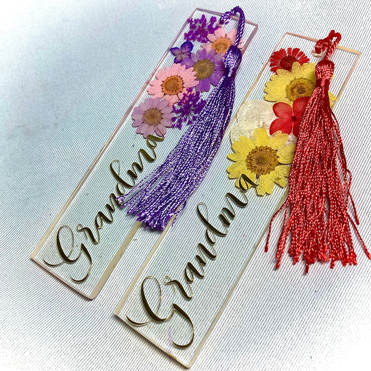 Personalised Floral bookmark