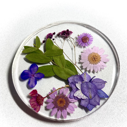 Purple Floral Coasters