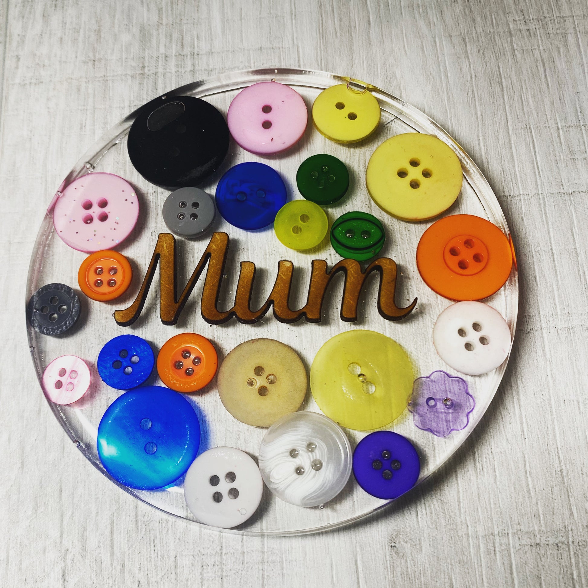 Personalised Button Coaster