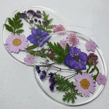 Purple Floral Coasters