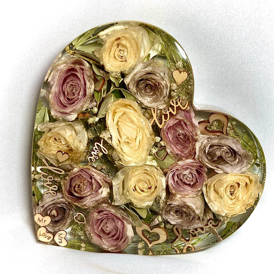 Flower Preservation 20cm heart ornament