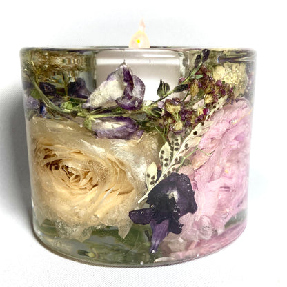 Flower Preservation cylinder tealight holder - large