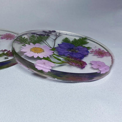 Purple Floral Coasters