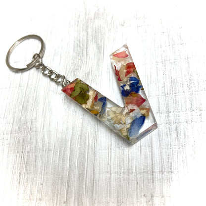 Flower Preservation letter keyring