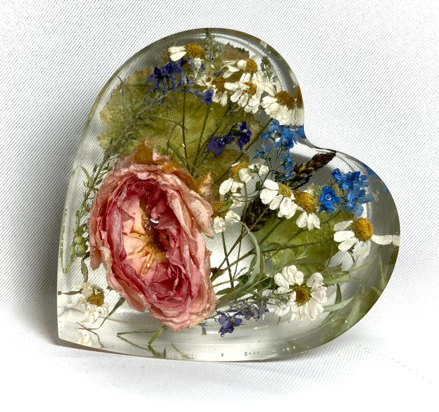Flower Preservation 10cm heart ornament
