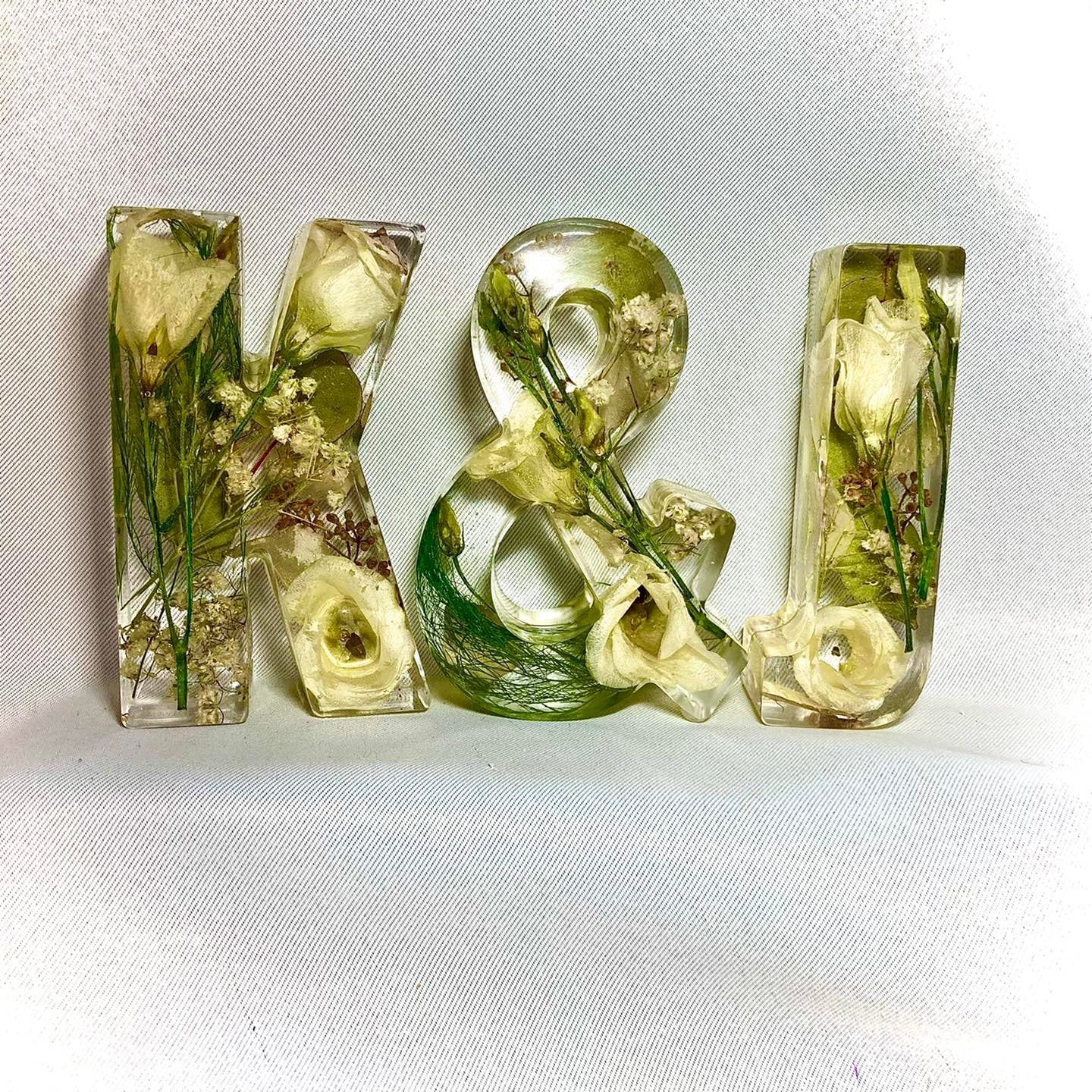 Flower Preservation two 11cm letters and an ampersand