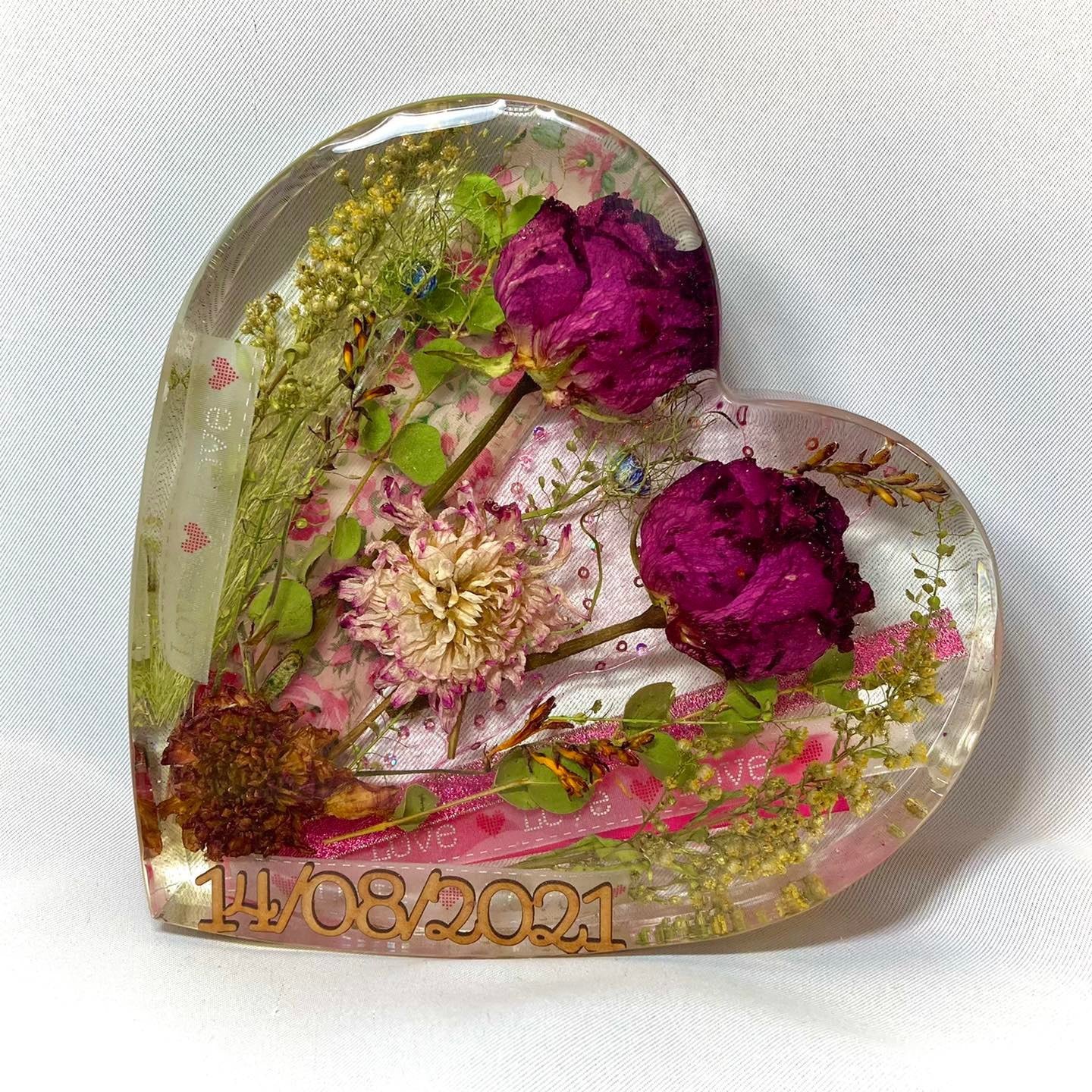Flower Preservation 20cm heart ornament