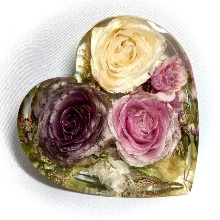 Flower Preservation 15cm heart ornament