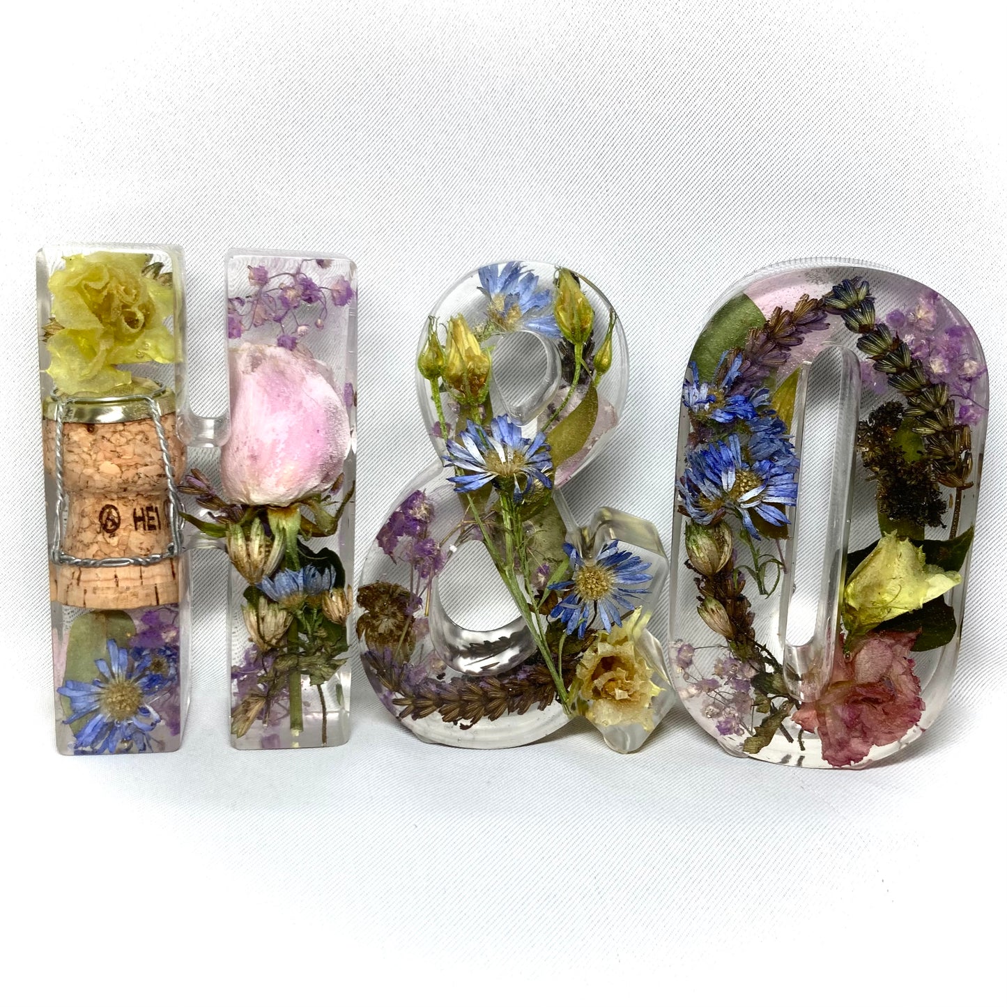 Flower Preservation two 11cm letters and an ampersand
